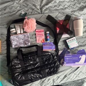 Duffle bag postpartum care and accessories